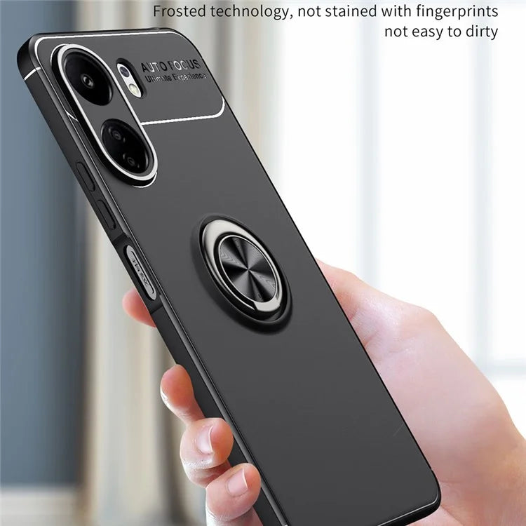 For Xiaomi Redmi 13C 4G / Poco C65 4G Case Drop-resistant TPU Cell Phone Cover  /  Red