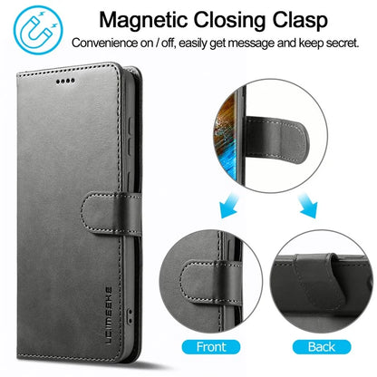 LC.IMEEKE For Samsung Galaxy S24+ Case Calf Texture Leather Stand Phone Protective Cover