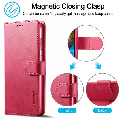 LC.IMEEKE For Samsung Galaxy S24+ Case Calf Texture Leather Stand Phone Protective Cover