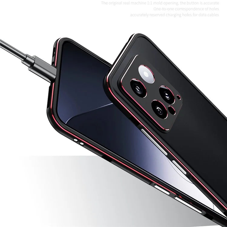 For Xiaomi 14 Case Heat Dissipation Metal Frame Phone Bumper Cover