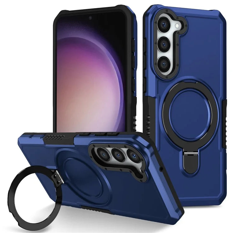 For Samsung Galaxy S23+ Case TPU+PC Ring Kickstand Smartphone Back Shell