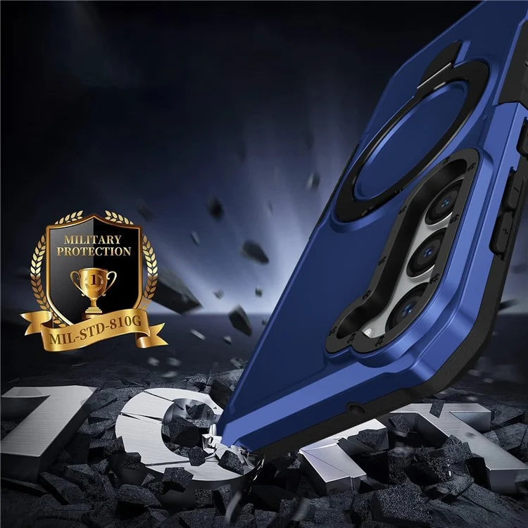 For Samsung Galaxy S23+ Case TPU+PC Ring Kickstand Smartphone Back Shell