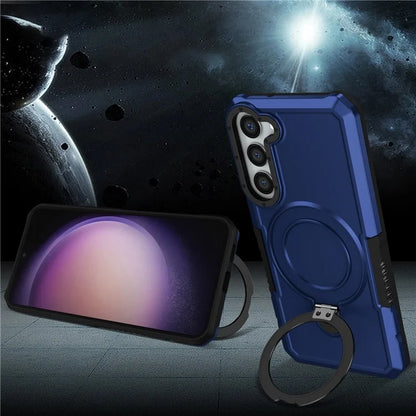 For Samsung Galaxy S23+ Case TPU+PC Ring Kickstand Smartphone Back Shell
