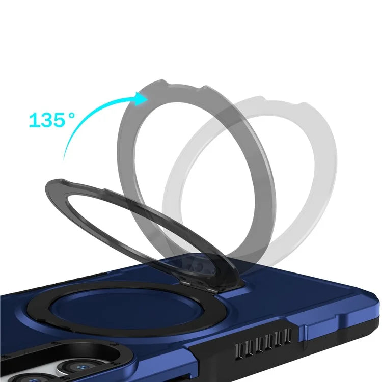 For Samsung Galaxy S23+ Case TPU+PC Ring Kickstand Smartphone Back Shell