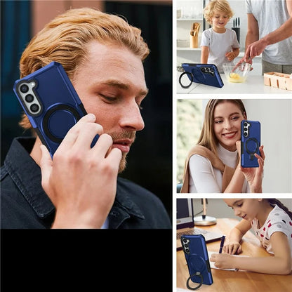 For Samsung Galaxy S23+ Case TPU+PC Ring Kickstand Smartphone Back Shell