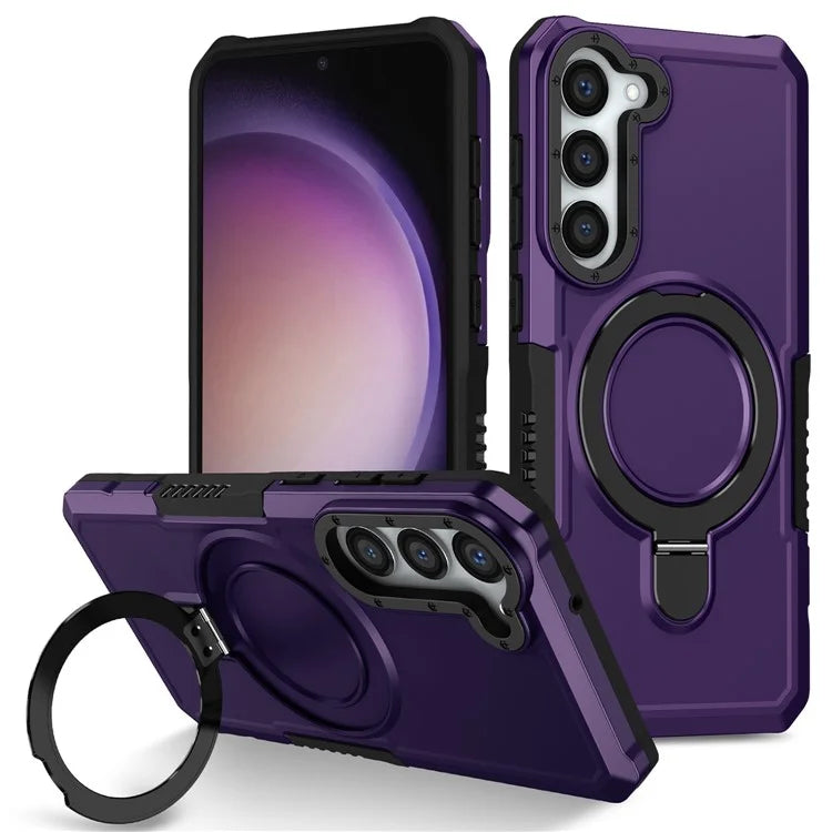 For Samsung Galaxy S23+ Case TPU+PC Ring Kickstand Smartphone Back Shell