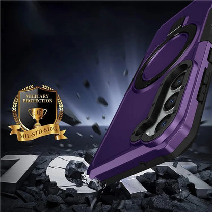 For Samsung Galaxy S23+ Case TPU+PC Ring Kickstand Smartphone Back Shell