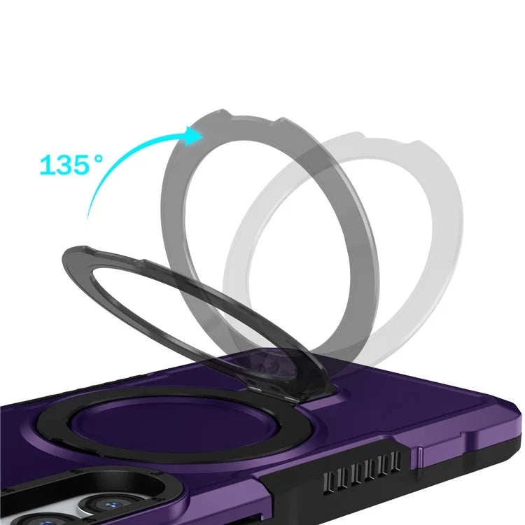 For Samsung Galaxy S23+ Case TPU+PC Ring Kickstand Smartphone Back Shell