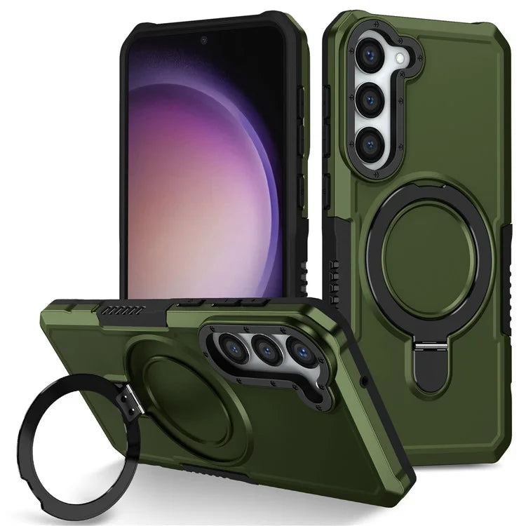 For Samsung Galaxy S23+ Case TPU+PC Ring Kickstand Smartphone Back Shell