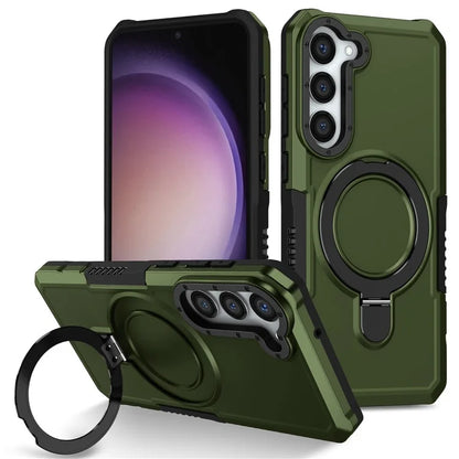 For Samsung Galaxy S23+ Case TPU+PC Ring Kickstand Smartphone Back Shell