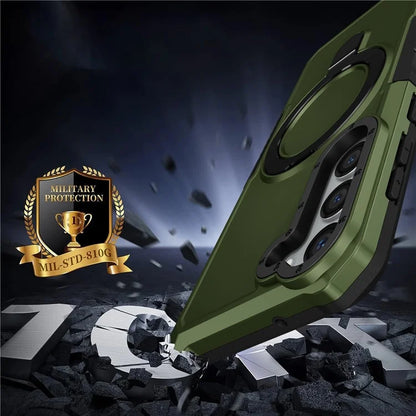 For Samsung Galaxy S23+ Case TPU+PC Ring Kickstand Smartphone Back Shell