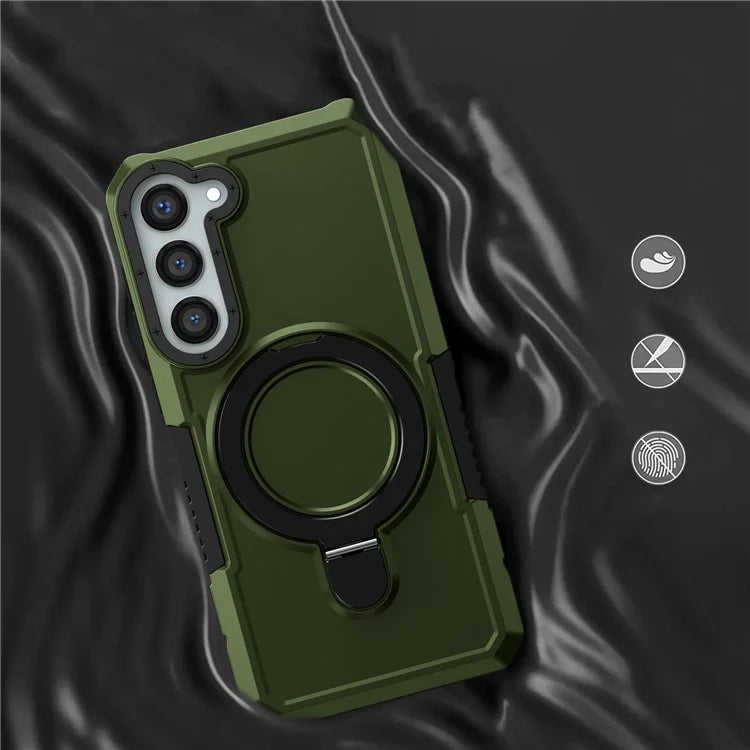 For Samsung Galaxy S23+ Case TPU+PC Ring Kickstand Smartphone Back Shell
