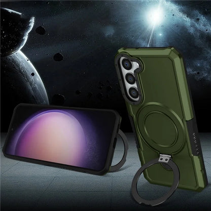 For Samsung Galaxy S23+ Case TPU+PC Ring Kickstand Smartphone Back Shell