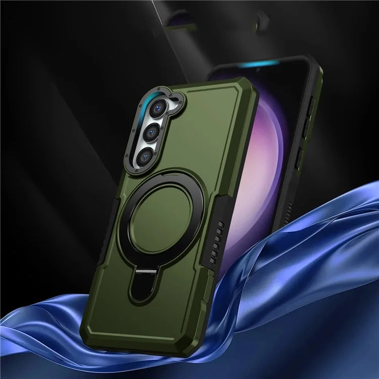 For Samsung Galaxy S23+ Case TPU+PC Ring Kickstand Smartphone Back Shell