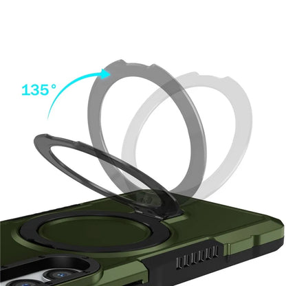 For Samsung Galaxy S23+ Case TPU+PC Ring Kickstand Smartphone Back Shell