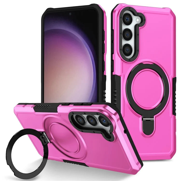 For Samsung Galaxy S23+ Case TPU+PC Ring Kickstand Smartphone Back Shell