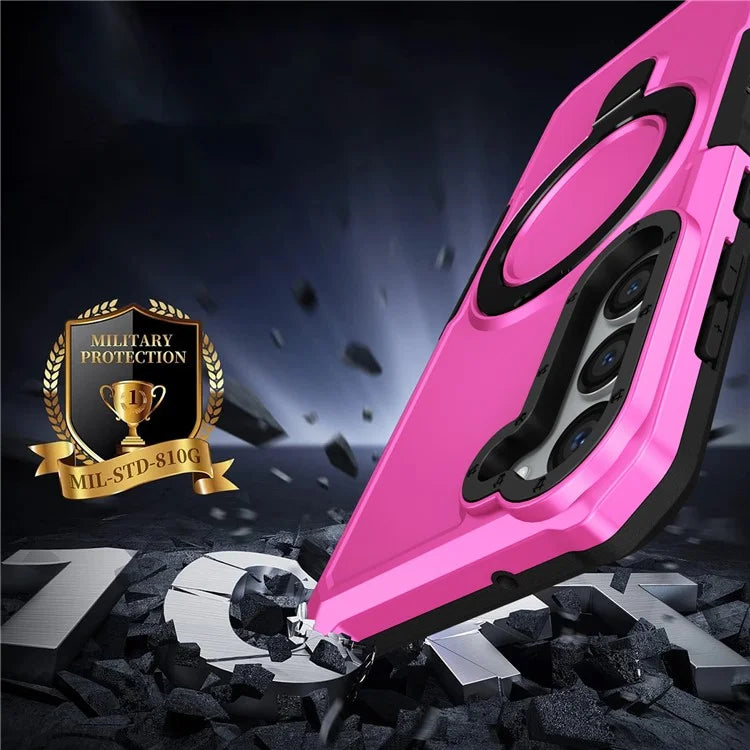 For Samsung Galaxy S23+ Case TPU+PC Ring Kickstand Smartphone Back Shell