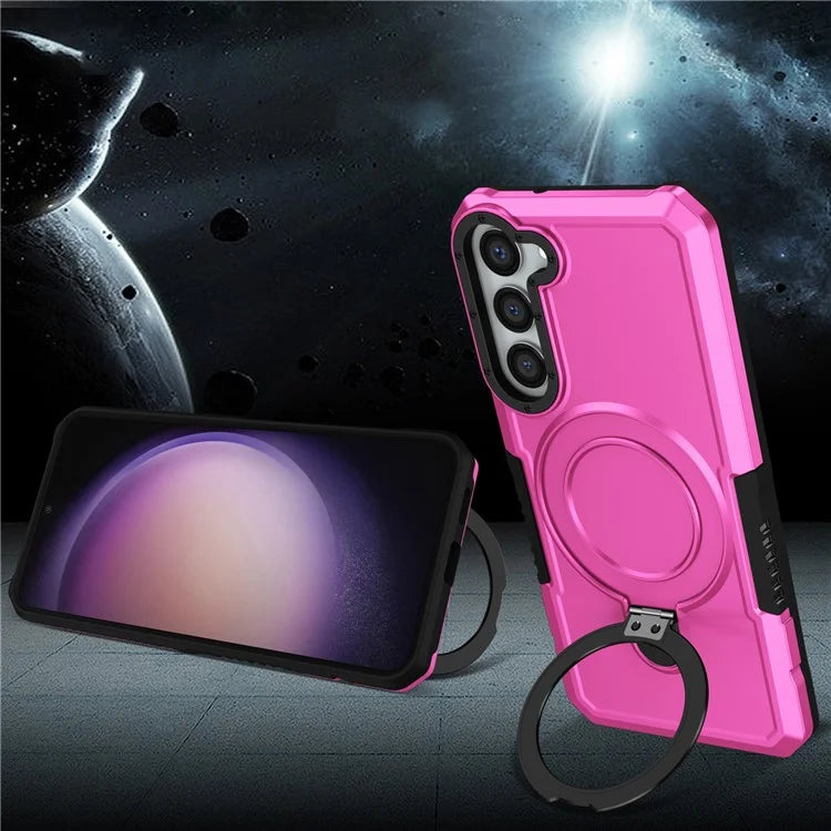 For Samsung Galaxy S23+ Case TPU+PC Ring Kickstand Smartphone Back Shell
