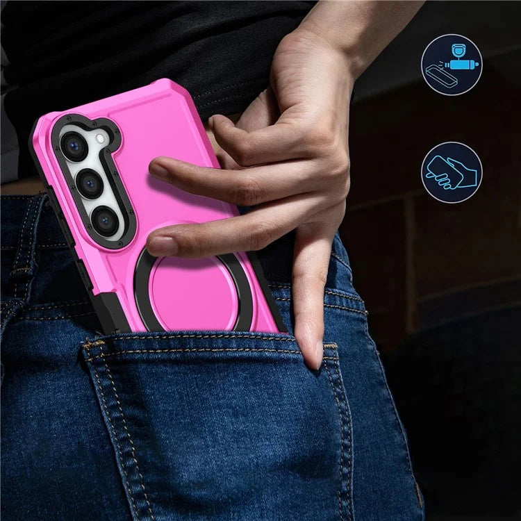 For Samsung Galaxy S23+ Case TPU+PC Ring Kickstand Smartphone Back Shell