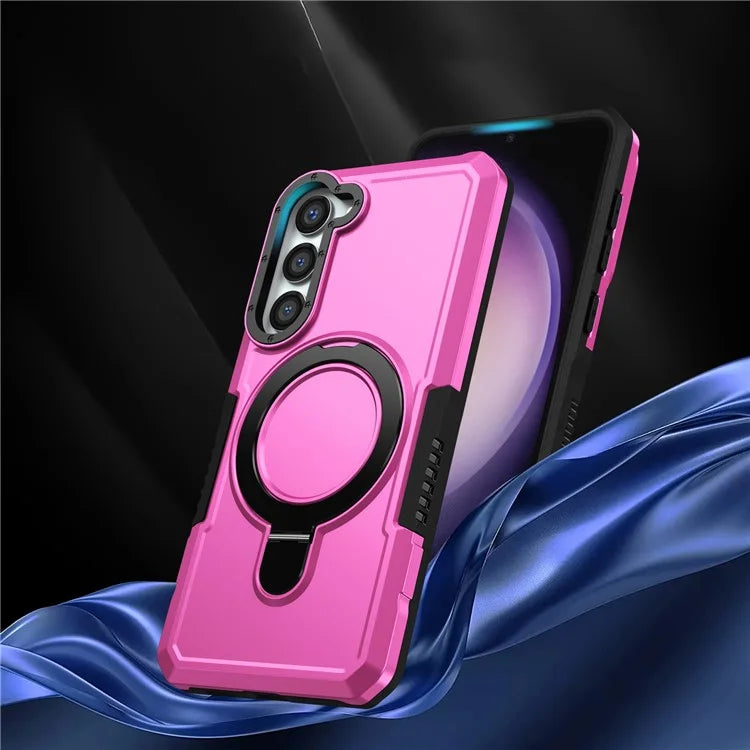 For Samsung Galaxy S23+ Case TPU+PC Ring Kickstand Smartphone Back Shell