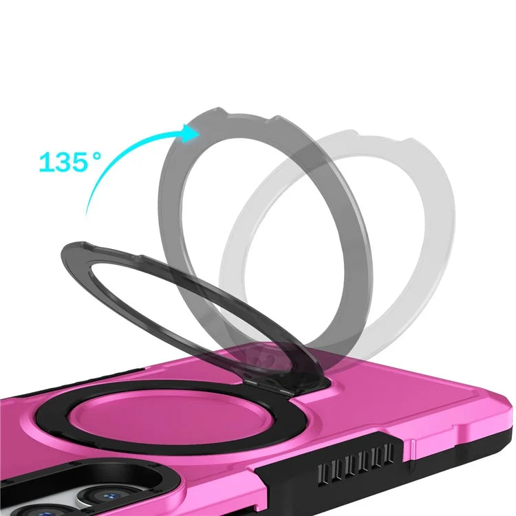 For Samsung Galaxy S23+ Case TPU+PC Ring Kickstand Smartphone Back Shell