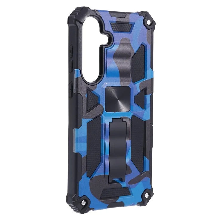 For Samsung Galaxy S24+ Case Camouflage Pattern Kickstand Protective Phone Cover
