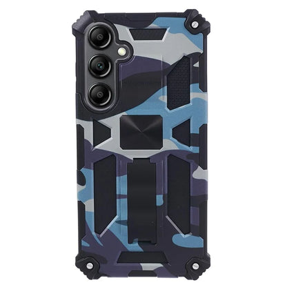 For Samsung Galaxy S24 Camouflage Pattern Case Kickstand TPU+PC Phone Cover