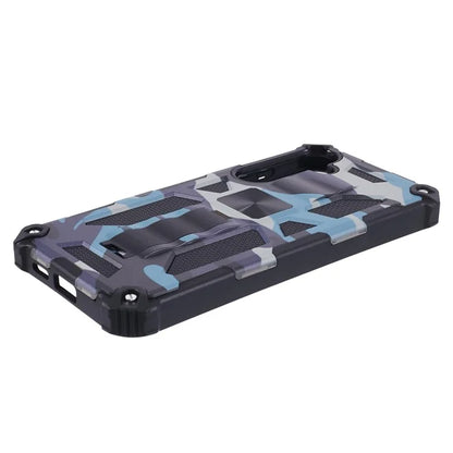 For Samsung Galaxy S24 Camouflage Pattern Case Kickstand TPU+PC Phone Cover