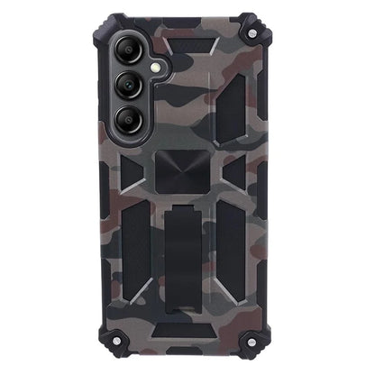 For Samsung Galaxy S24 Camouflage Pattern Case Kickstand TPU+PC Phone Cover