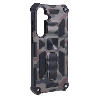 For Samsung Galaxy S24 Camouflage Pattern Case Kickstand TPU+PC Phone Cover