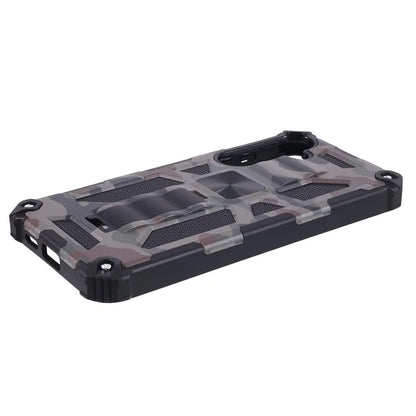 For Samsung Galaxy S24 Camouflage Pattern Case Kickstand TPU+PC Phone Cover