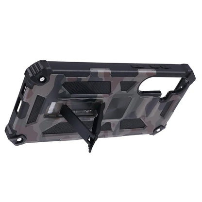 For Samsung Galaxy S24 Camouflage Pattern Case Kickstand TPU+PC Phone Cover