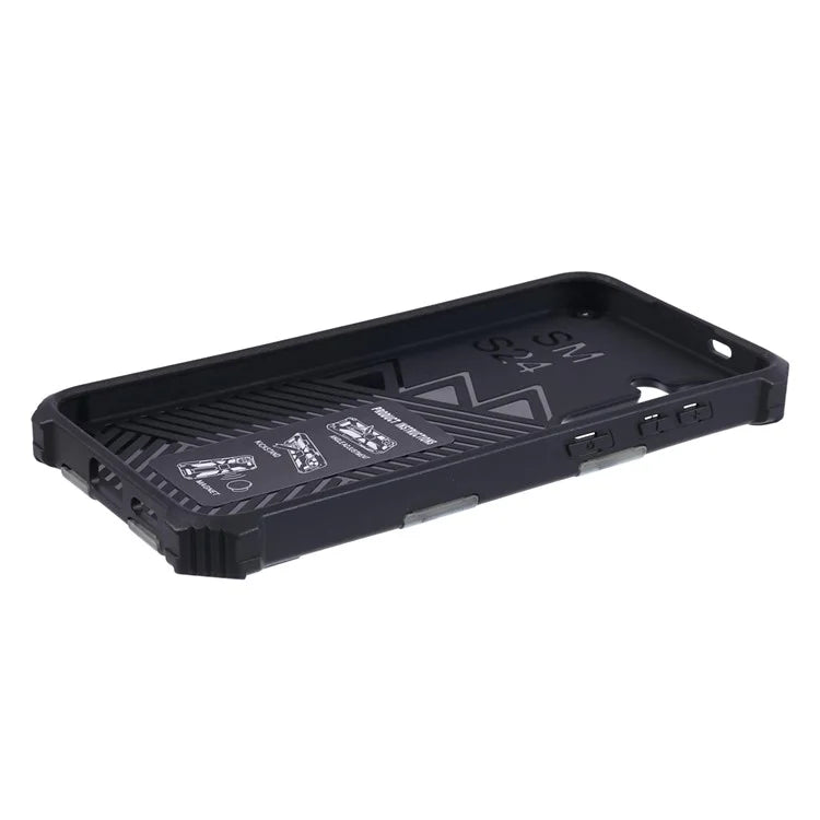 For Samsung Galaxy S24 Camouflage Pattern Case Kickstand TPU+PC Phone Cover