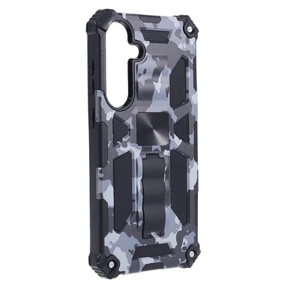 For Samsung Galaxy S24 Camouflage Pattern Case Kickstand TPU+PC Phone Cover