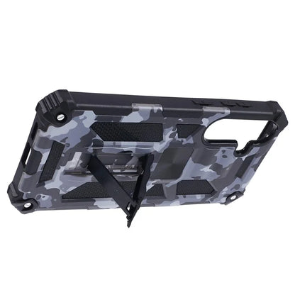 For Samsung Galaxy S24 Camouflage Pattern Case Kickstand TPU+PC Phone Cover
