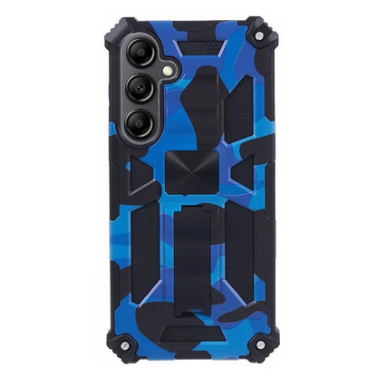 For Samsung Galaxy S24 Camouflage Pattern Case Kickstand TPU+PC Phone Cover