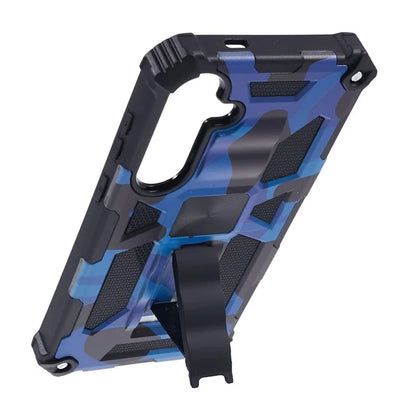 For Samsung Galaxy S24 Camouflage Pattern Case Kickstand TPU+PC Phone Cover