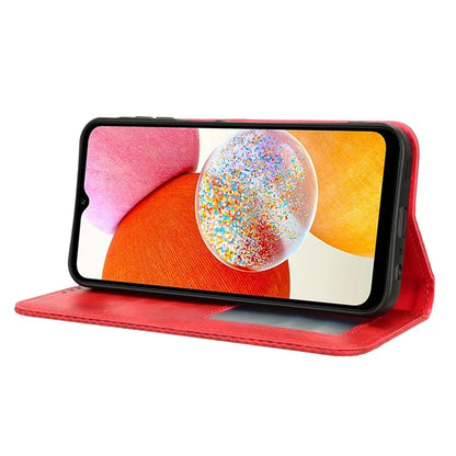 For Samsung Galaxy A15 5G Leather Case Retro Phone Cover with Wallet Stand