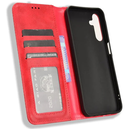 For Samsung Galaxy A15 5G Leather Case Retro Phone Cover with Wallet Stand