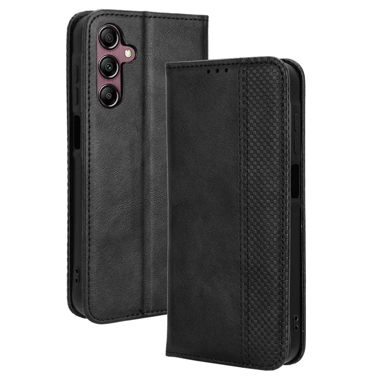 For Samsung Galaxy A15 5G Leather Case Retro Phone Cover with Wallet Stand