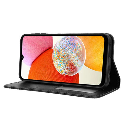 For Samsung Galaxy A15 5G Leather Case Retro Phone Cover with Wallet Stand