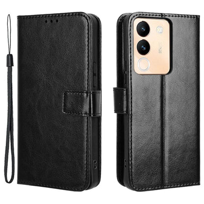 For vivo V29e (Global) 5G / Y200 (India) 5G Case Wallet Stand Crazy Horse Texture Phone Cover
