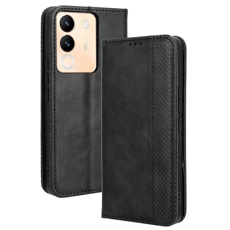 For vivo V29e (Global) 5G / Y200 (India) 5G Case Retro Phone Cover with Stand Wallet