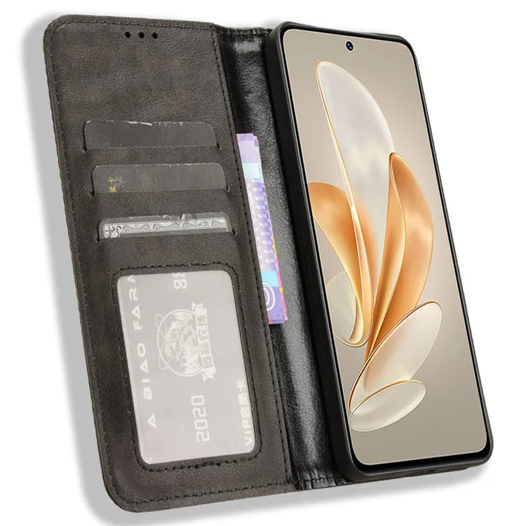 For vivo V29e (Global) 5G / Y200 (India) 5G Case Retro Phone Cover with Stand Wallet
