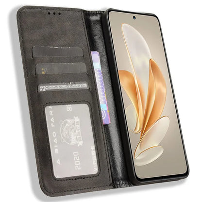 For vivo V29e (Global) 5G / Y200 (India) 5G Case Retro Phone Cover with Stand Wallet