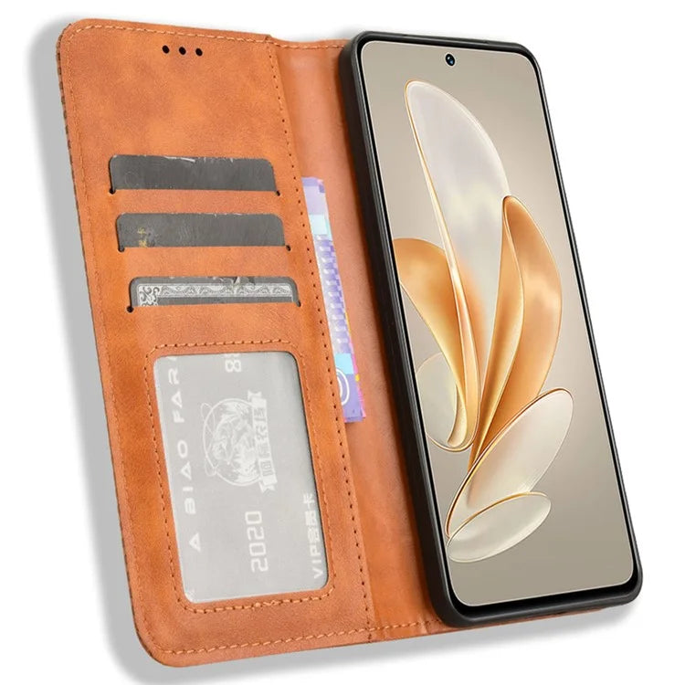 For vivo V29e (Global) 5G / Y200 (India) 5G Case Retro Phone Cover with Stand Wallet