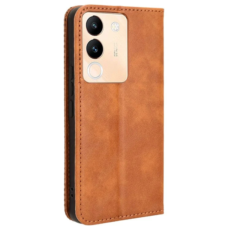For vivo V29e (Global) 5G / Y200 (India) 5G Case Retro Phone Cover with Stand Wallet
