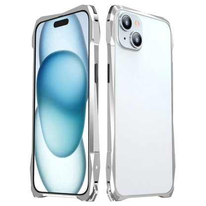 LUPHIE For iPhone 15 Protective Bumper Frame Metal Drop-proof Smart Phone Frame Case