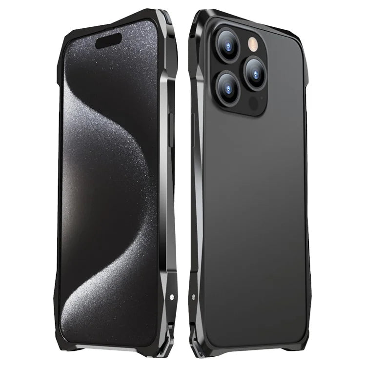 LUPHIE For iPhone 15 Pro Bumper Case Metal Scratch-resistant Protective Phone Frame Case
