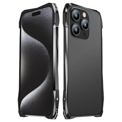 LUPHIE For iPhone 15 Pro Bumper Case Metal Scratch-resistant Protective Phone Frame Case